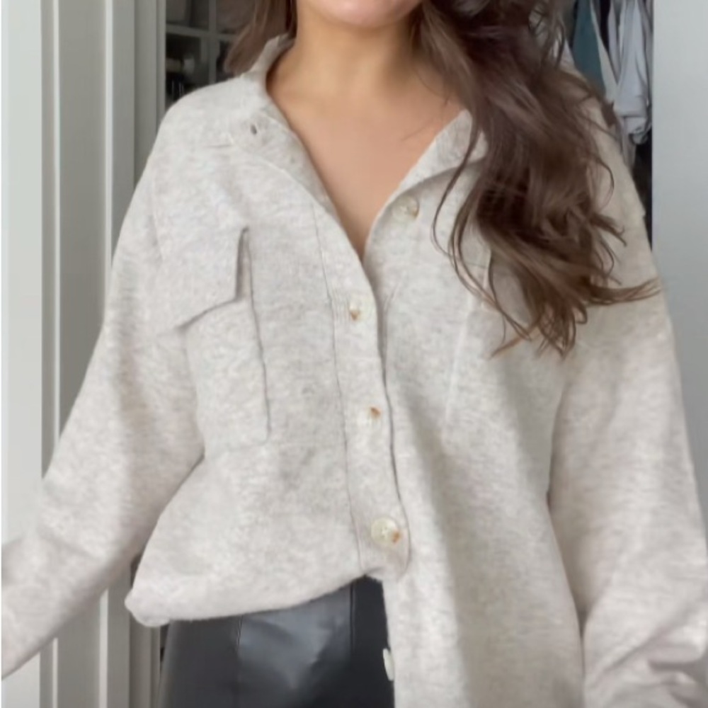 Lulus Shacket Sweater Jacket